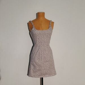 Le Lis Lilac Floral Square-Neck Mini Dress